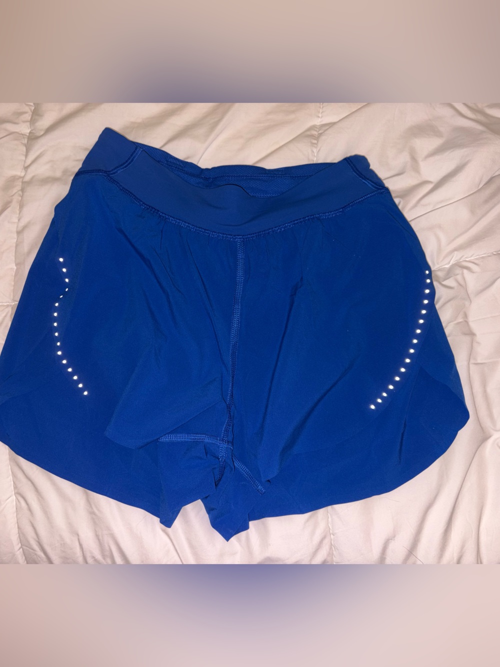 Lululemon Galactic Cobalt fast and free high rise split short 3”